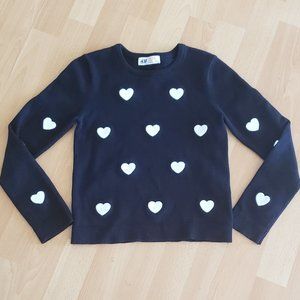 H&M sweater shirt sweatshirt with hearts (Kids)